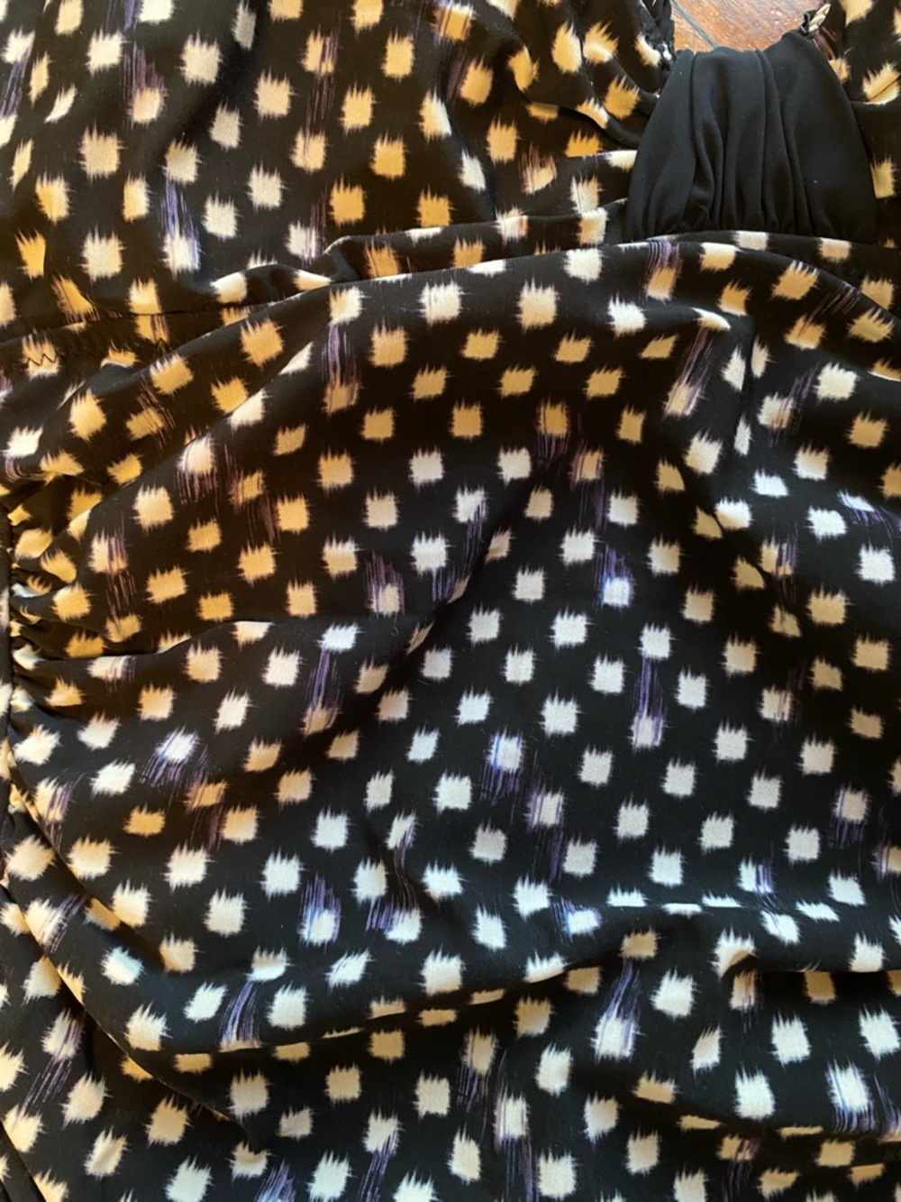 Gottex Black and White Patterned Swim Top 34D Size L Tankini Supportive Ruffle - Picture 2 of 9